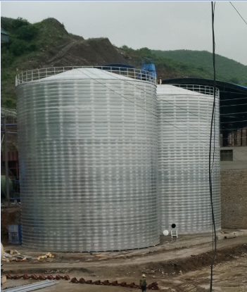 余江粮食钢板仓的安装全过程不用热焊接